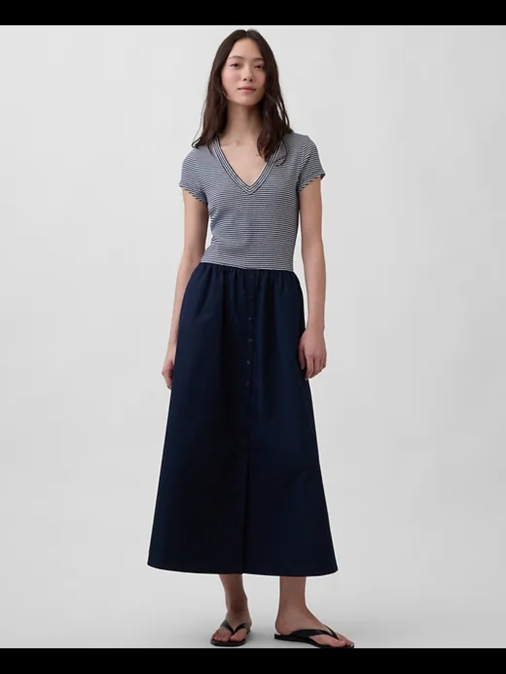 Modern Mixed Media Maxi Dress